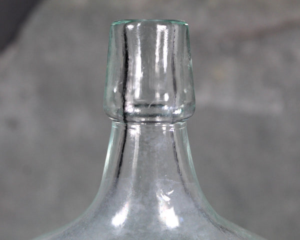 Antique Large Bottle | Pale Blue Green Bottle | Vintage Apothecary