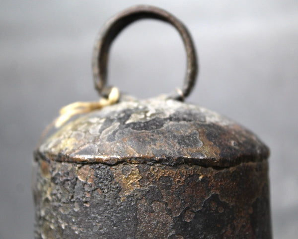 Antique Handcrafted Persian Goat Bell | Rustic Folded and Riveted Animal Bell | Rustic Farm Bell from Persia