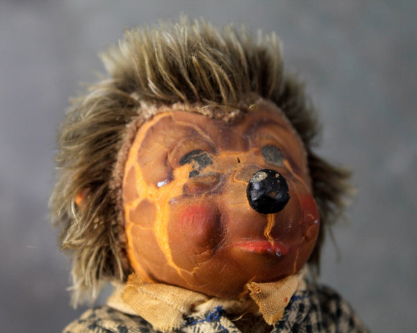 Antique Steiff Hedgehog Family Micki Doll | Antique German Hedgehog Original Doll