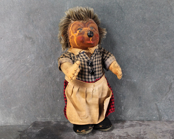 Antique Steiff Hedgehog Family Micki Doll | Antique German Hedgehog Original Doll