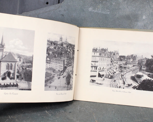 RARE! Antique Switzerland Guidebook | Set of 3 | Lucerne, Lausanne, and Chillon | Circle 1920s | Vintage Swiss Souvenir Photo Guidebooks