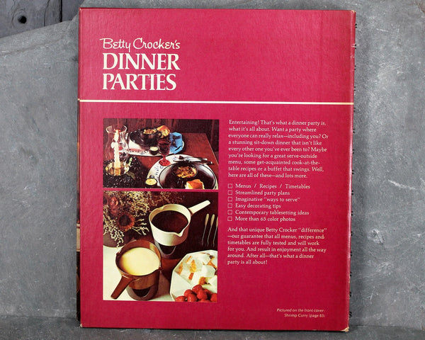 Betty Crocker's Dinner Parties, 1971 Vintage Cookbook | FIRST EDITION/Second Printing | Vintage Betty Crocker