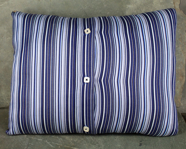 One-of-a-Kind, Upcycled Necktie Pillow from Bixley's "Un-Tied" Collection - 13"x10" Pillow Form Included - #102 Lexington