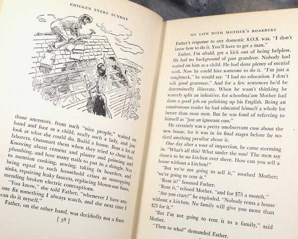 Chicken Every Sunday by Rosemary Taylor | 1943 First Edition | Comic Novel | Illustrated by Donald McKay