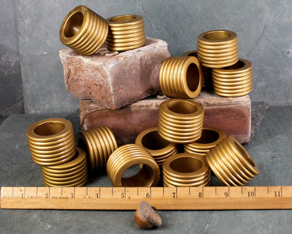 Set of 15 Gold Wooden Napkin Rings | | Vintage Napkin Rings | Gold Napkin Rings