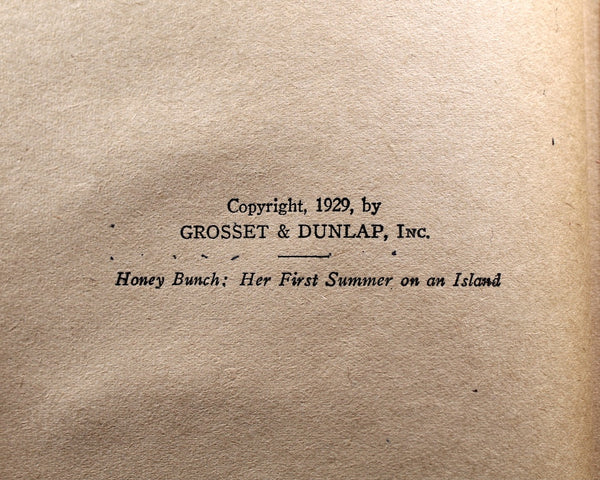 Honey Bunch First Summer on an Island by Helen Louise Thorndyke, 1929