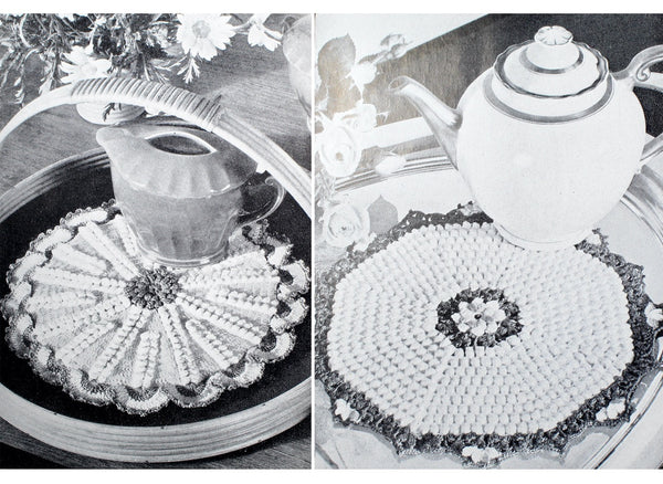 Hot Plate Mats Crochet Pattern Book, Star Book No. The 70 by the American Thread Company, 1950