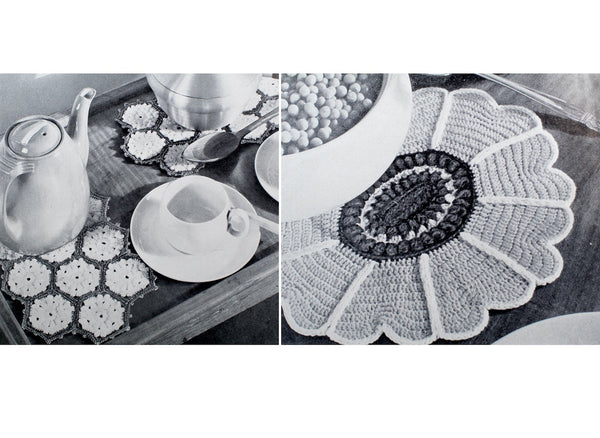 Hot Plate Mats Crochet Pattern Book, Star Book No. The 70 by the American Thread Company, 1950