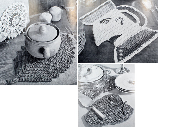 Hot Plate Mats Crochet Pattern Book, Star Book No. The 70 by the American Thread Company, 1950
