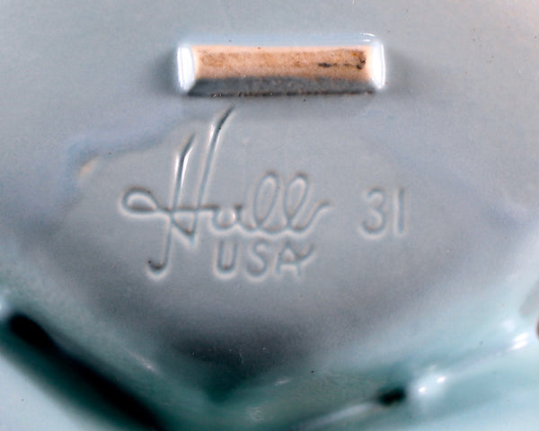 Hull Pottery Divided Leaf Dish - Divided Serving Dish - Pale Blue & Yellow - Hull USA 31