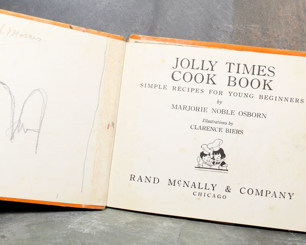 Jolly Times Cook Book, 1934 Vintage Children's Cookbook by Marjorie Noble Osborn, Illustrated by Clarence Biers