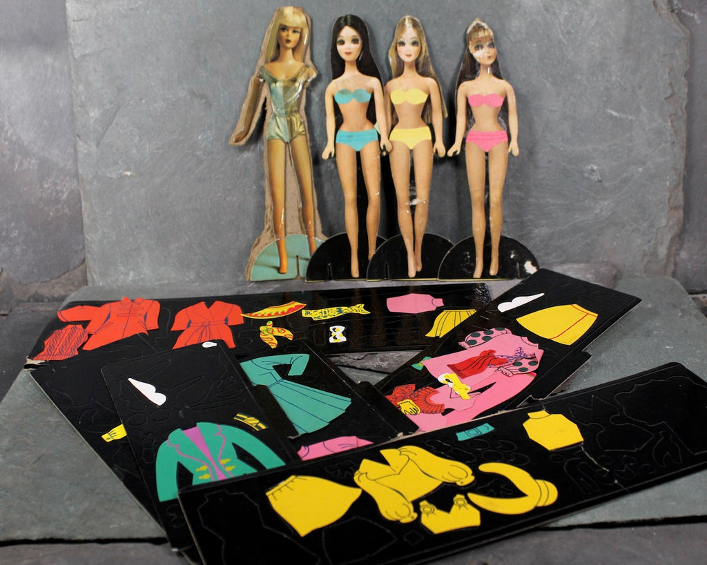 Colorforms The Original : Mini Party Pack of 4 : Adhesive Vinyl Dolls :  1951 Timeless Toy