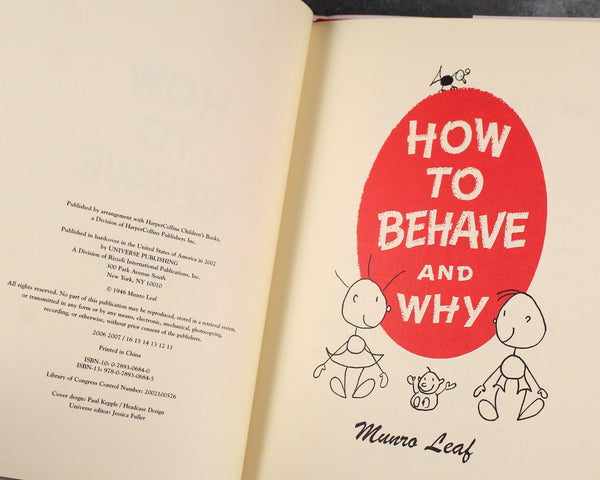 Munro Leaf Classics | How to Behave and Why and How to Speak Politely and Why | Set of 2 Social/Emotional Books for Young Children