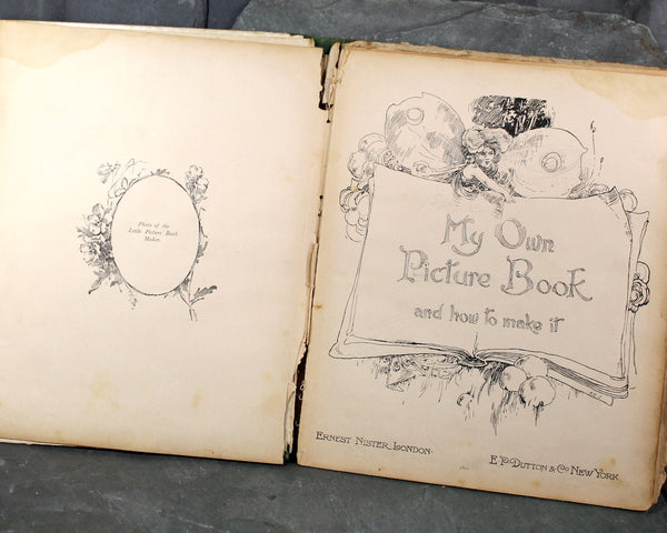 RARE! 1860 My Own Picture Book and How to Make It  | Antique Children's Picture Book | Ernest Nister/E.P. Dutton Publisher