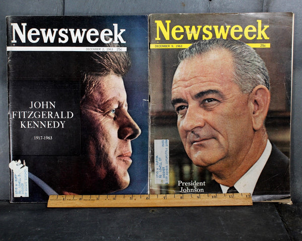 December 1963 Newsweek Magazines - The Kennedy Assassination - President Kennedy - President Johnson - JFK - LBJ