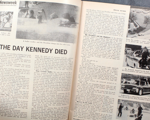 December 1963 Newsweek Magazines - The Kennedy Assassination - President Kennedy - President Johnson - JFK - LBJ