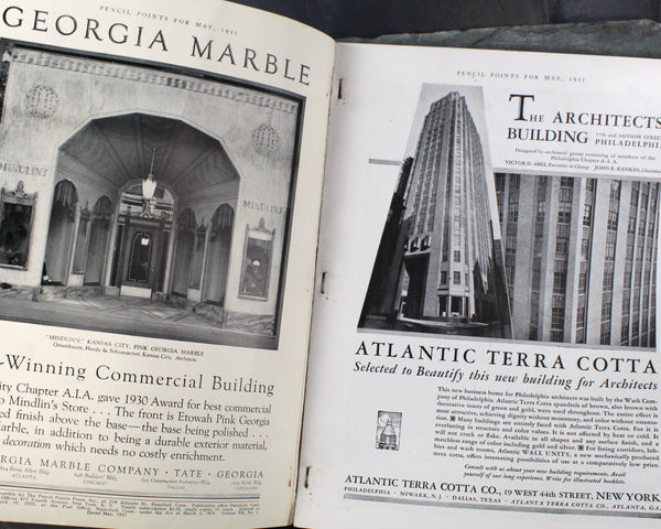 RARE! Pencil Points: A Journal for the Drafting Room | 17 Issues, 1931-1932 | Art Deco Architecture Magazine | 1930s Pencil Points