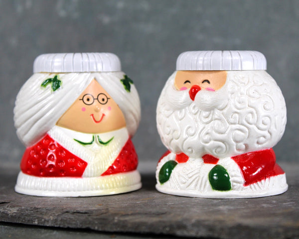 1990s Hallmark Santa & Mrs. Claus Candleholders | Classic Hallmark holiday Collectible