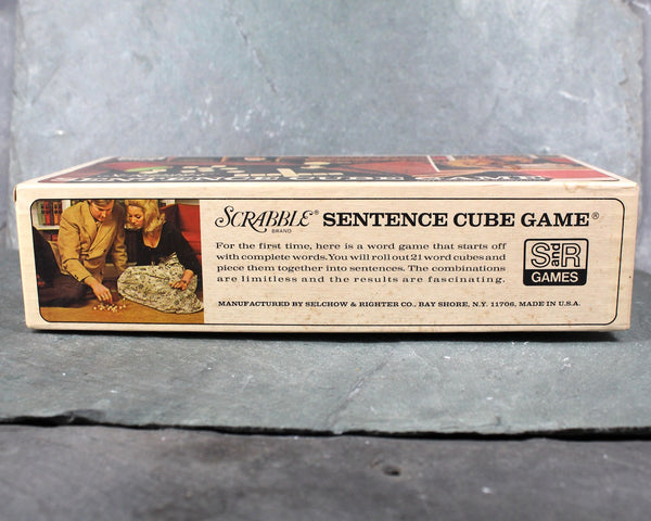 Scrabble Brand Sentence Cube Game | 1971 Selchow & Righter Company | Classic Word Game