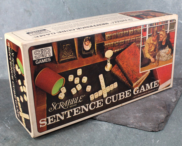 Scrabble Brand Sentence Cube Game | 1971 Selchow & Righter Company | Classic Word Game