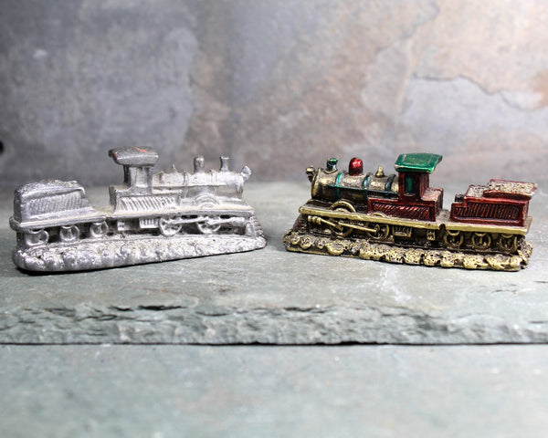 Vintage Die Cast Trains - Cast Lead Steam Engines - Set of 2 Vintage Train Toys