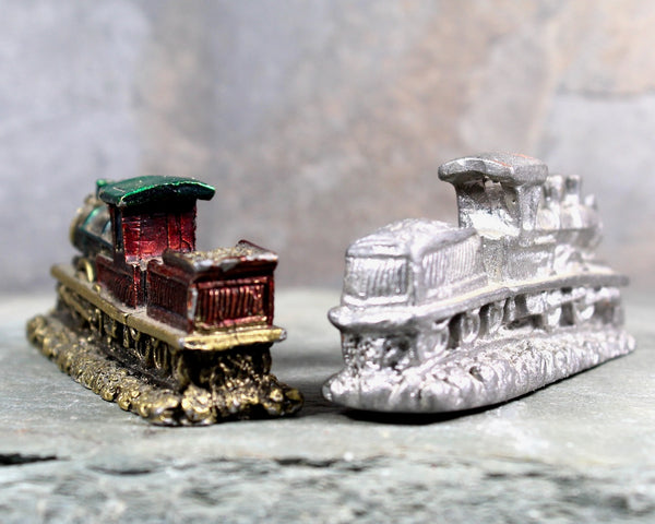 Vintage Die Cast Trains - Cast Lead Steam Engines - Set of 2 Vintage Train Toys