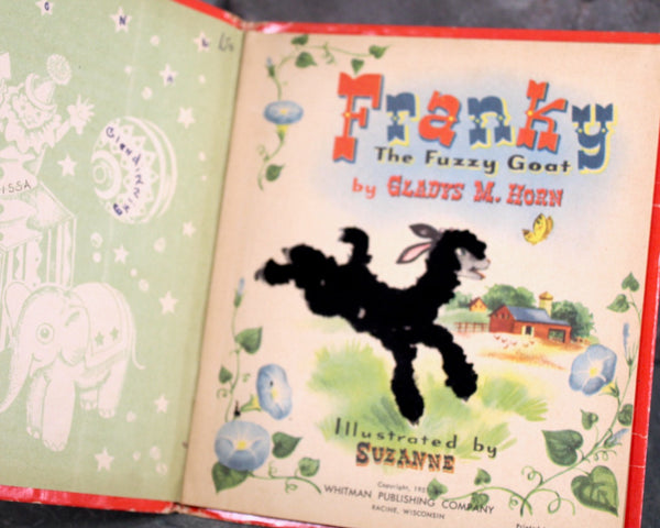 1950s Fuzzy Wuzzy Books | Set of 4 | Fuzzy Dan | Fuzzy Duckling | Fuzzy Friends | Franky the Fuzzy Goat | Whitman Publishing