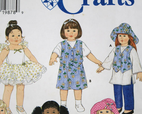 Simplicity Crafts #0647 18" Doll Clothes Pattern | 1996 | UNCUT & Factory Folded | Vintage Sewing Pattern for American Girl Dolls