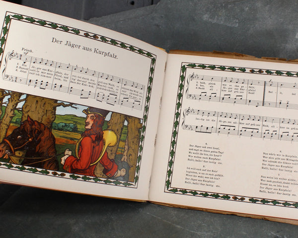 RARE & STUNNING! Unser Liederbuch (Our Songbook) | 1900/1902 German Children's Song Books | Set of 2 | B. Schott's Shut, Mainz