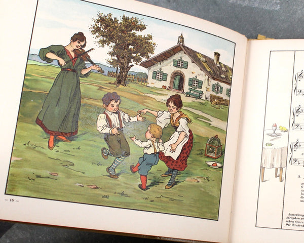 RARE & STUNNING! Unser Liederbuch (Our Songbook) | 1900/1902 German Children's Song Books | Set of 2 | B. Schott's Shut, Mainz