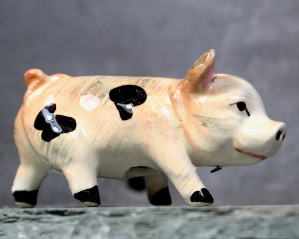 Vintage Porcelain Piggies | Vintage Ceramic Pig | Piggy Figurine | Hand Painted Figurine