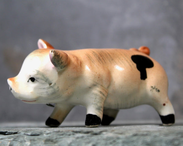 Vintage Porcelain Piggies | Vintage Ceramic Pig | Piggy Figurine | Hand Painted Figurine