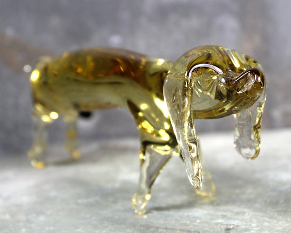Venetian Style Pulled Glass Dachshund | Hand Crafted Glass Sculpture Dachshund | Dog Lover