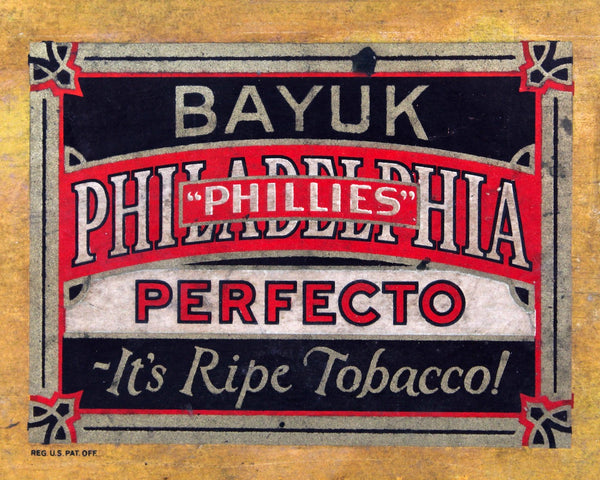 Vintage Bay Philadelphia "Phillies" Perfecto Box | Five Cent Box | Cardboard Phillies Box