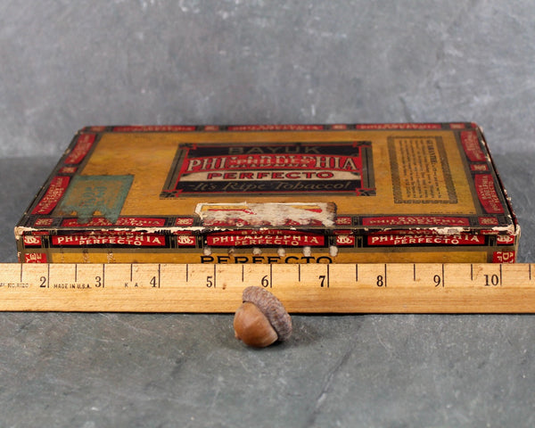 Vintage Bay Philadelphia "Phillies" Perfecto Box | Five Cent Box | Cardboard Phillies Box