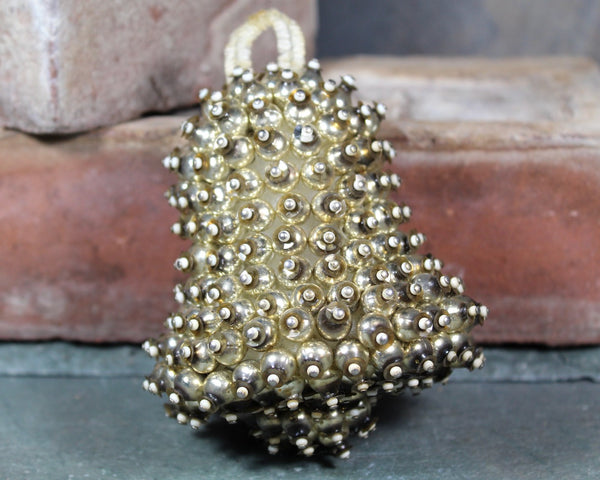 Vintage Beaded and Sequins Bell Ornaments | Set of 2 | Mid-Century Christmas Ornaments, circa 1950s