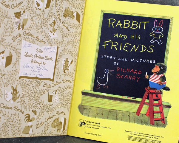 FOR BUNNY LOVERS! Set of 3 Bunny-Themed Vintage Picture Books from the 1950s/60s | Vintage Easter | Vintage Children's Books