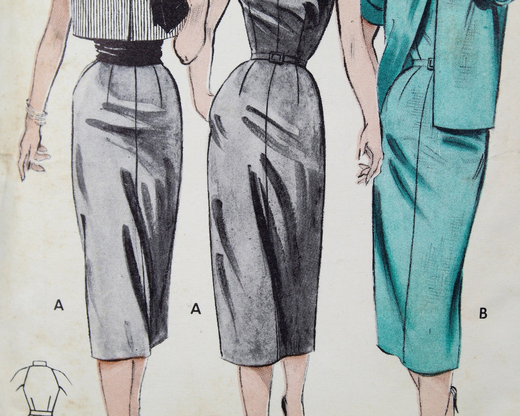 1950s Butterick #6895 Dress Pattern | Size 14/Bust 32" | COMPLETE Cut Bixley Shop 1950s Butterick #6895 Dress Pattern | Size 14/Bust 32" | COMPLETE Cut Bixley Shop