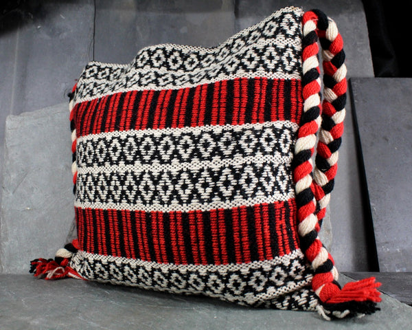 Madawaska Weavers Wool Shepherds Bag | Boho Chic Canadian Wool Bag | Fait a la Main Lined Bag