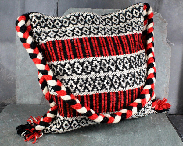 Madawaska Weavers Wool Shepherds Bag | Boho Chic Canadian Wool Bag | Fait a la Main Lined Bag