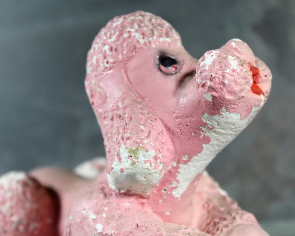 Carnival Chalkware Pink Poodle | Carnival Chalkware Dog | Vintage Clay Poodle | Vintage Pink Poodle