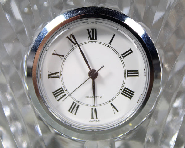 Fan Shaped Crystal Small Clock | Tudor England Crystal with Quartz Clock Face | UntestedFunction | Fan Shaped Clock