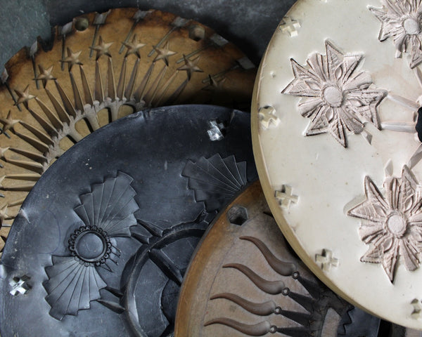 Vintage Jewelry Molds | Industrial Art | Unique Wall Art or Trivets | Rubber 9" Molds, 2 Piece Sets - YOUR CHOICE of 4 Designs