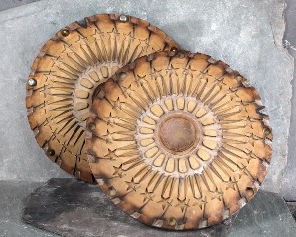 Vintage Jewelry Molds | Industrial Art | Unique Wall Art or Trivets | Rubber 9" Molds, 2 Piece Sets - YOUR CHOICE of 4 Designs