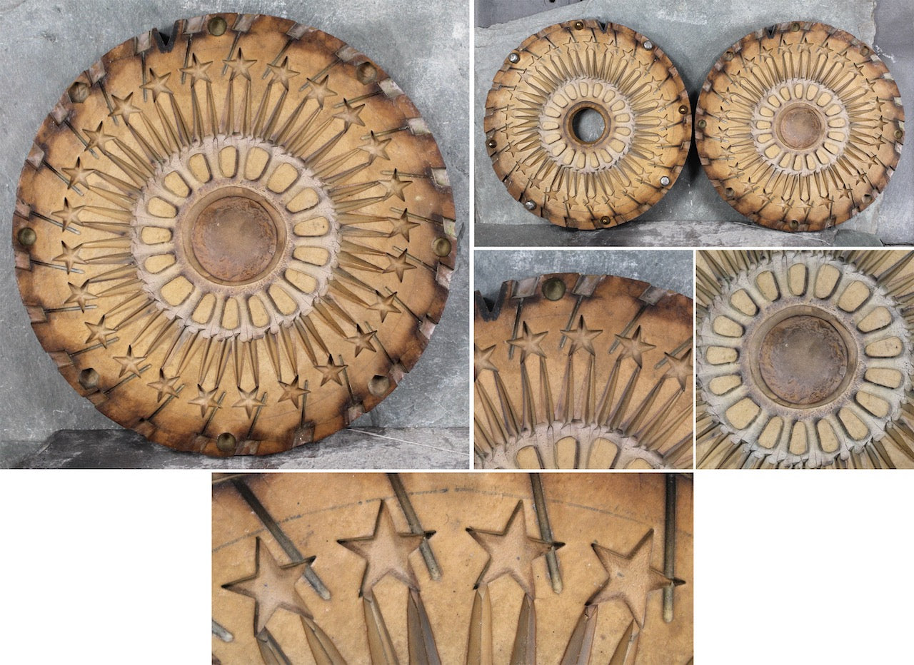 Vintage Jewelry Molds | Industrial Art | Unique Wall Art or Trivets | Rubber 9" Molds, 2 Piece Sets - YOUR CHOICE of 4 Designs