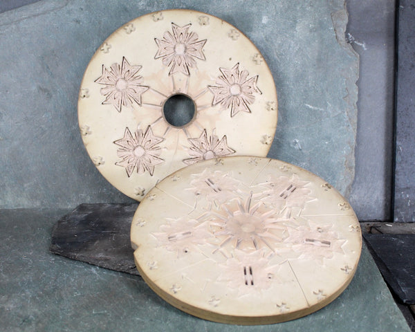 Vintage Jewelry Molds | Industrial Art | Unique Wall Art or Trivets | Rubber 9" Molds, 2 Piece Sets - YOUR CHOICE of 4 Designs