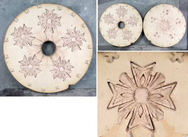 Vintage Jewelry Molds | Industrial Art | Unique Wall Art or Trivets | Rubber 9" Molds, 2 Piece Sets - YOUR CHOICE of 4 Designs