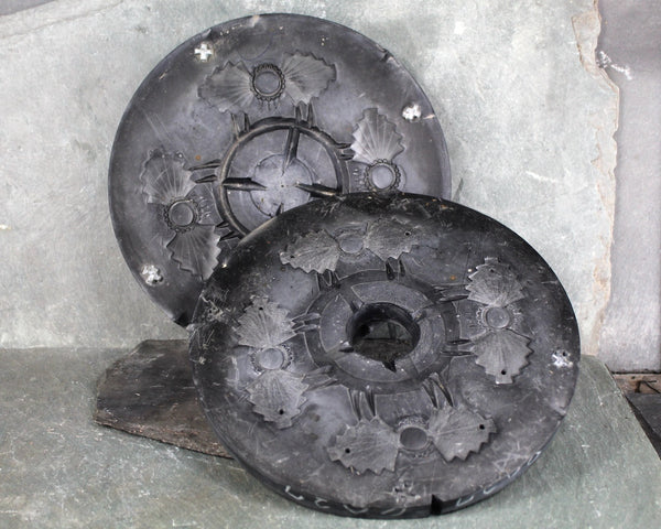Vintage Jewelry Molds | Industrial Art | Unique Wall Art or Trivets | Rubber 9" Molds, 2 Piece Sets - YOUR CHOICE of 4 Designs