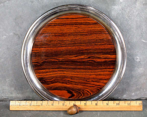 Sheffield Silver Plate and Formica Serving Tray - Gorgeous Mid-Century Tray - Perfect for Cocktails and Hors D'oeuvres
