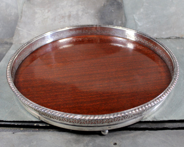 Sheffield Silver Plate and Formica Serving Tray - Gorgeous Mid-Century Tray - Perfect for Cocktails and Hors D'oeuvres